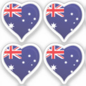 Australien Liebe Flaggenstempel Aufkleber (Vorderseite)