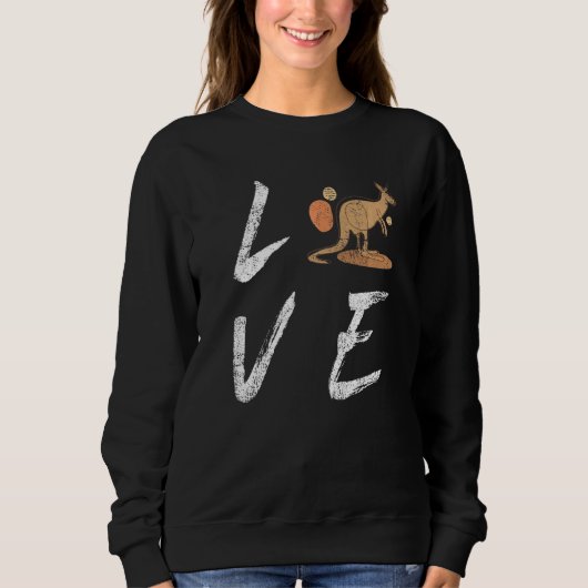 Australien Liebe Kangaroo Straya Outback Sydney Me Sweatshirt (Vorderseite)