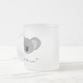 Australien Liebe niedlich koala Illustration Mattglastasse (Vorderseite Links)