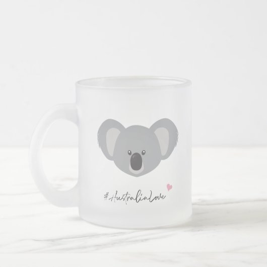 Australien Liebe niedlich koala Illustration Mattglastasse (Links)
