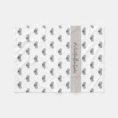 Australien Liebe Script Niedlich Baby Koala Patter Fleecedecke (Vorderseite (Horizontal))