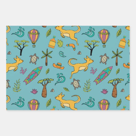 Australien Liebe Wrapping Paper Set Geschenkpapier Set (Vorderseite)