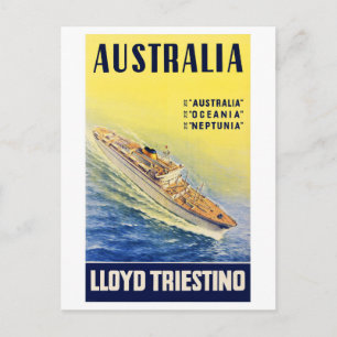 Australien Lloyd Triestino Restauriertes Vintage-P Postkarte