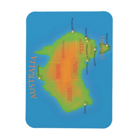 Australien Magnet (Vertikal)