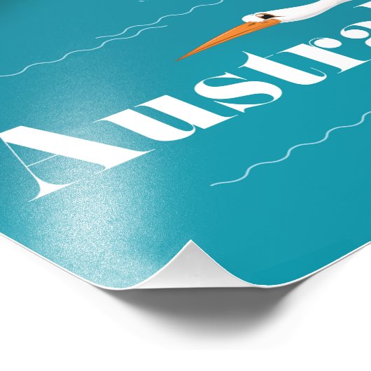 Australien Map Reiseplakat Fotodruck (Ecke)