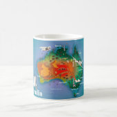 Australien Map Reiseplakat Kaffeetasse (Mittel)