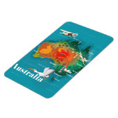 Australien Map Reiseplakat Magnet (Linke Seite)
