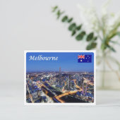 Australien - Melbourne by Night - Postkarte (Stehend Vorderseite)