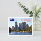 Australien - Melbourne - Fluss Yarra - Postkarte (Stehend Vorderseite)