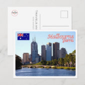 Australien - Melbourne - Fluss Yarra - Postkarte (Vorne/Hinten)