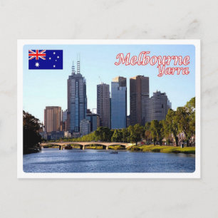 Australien - Melbourne - Fluss Yarra - Postkarte