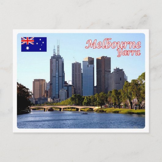 Australien - Melbourne - Fluss Yarra - Postkarte (Vorderseite)