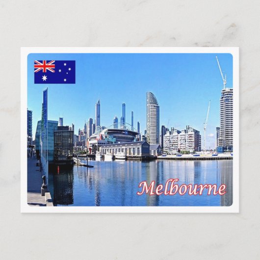 Australien - Melbourne - Hafen - Postkarte (Vorderseite)
