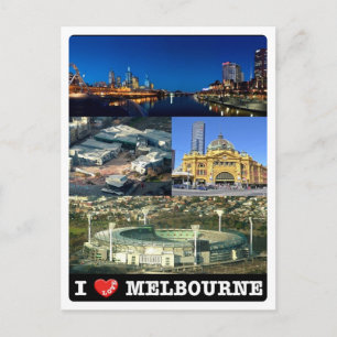 Australien - Melbourne - I Liebe - Postkarte