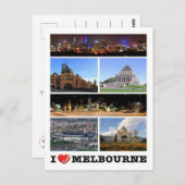 Australien - Melbourne - I Liebe - Postkarte (Vorne/Hinten)