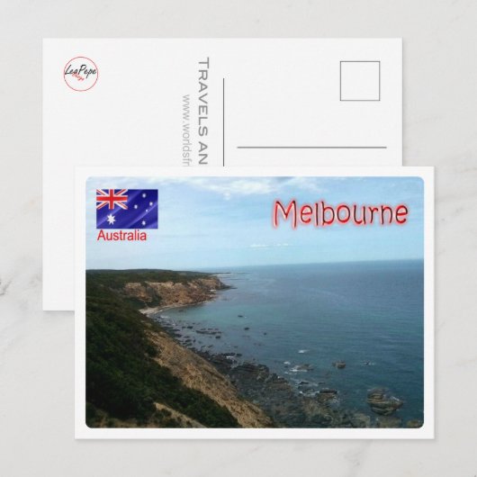 Australien - Melbourne - Küste - Postkarte (Vorne/Hinten)