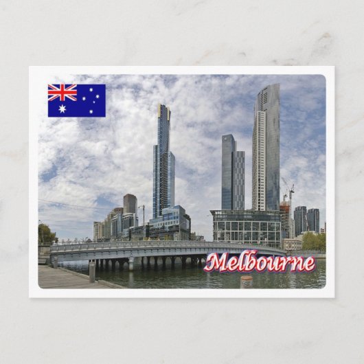 Australien - Melbourne - Queens Bridge - Postkarte (Vorderseite)