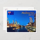 Australien - Melbourne - Yarra Twilght Postkarte (Vorne/Hinten)