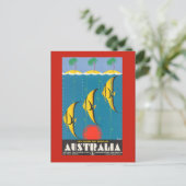 Australien mit Fish Travel Postcard Postkarte (Stehend Vorderseite)
