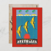 Australien mit Fish Travel Postcard Postkarte (Vorne/Hinten)