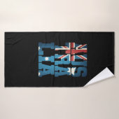 Australien mit Flagge Badehandtuch (Badehandtuch)