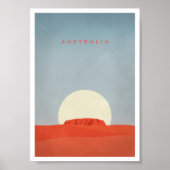 Australien mit Sunset & Ayers Rock/Uluru | Poster (Vorne)