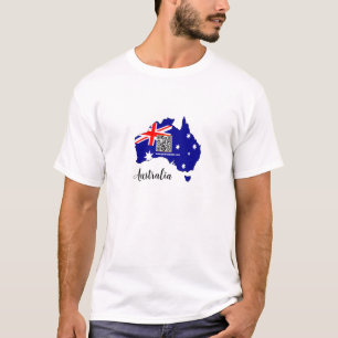 Australien - Moderner QR-T - Shirt, australische F T-Shirt