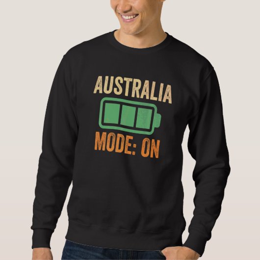 Australien-Modus auf Batterie Sweatshirt (Vorderseite)