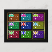 Australien Multihue Flags Postkarte (Vorderseite)