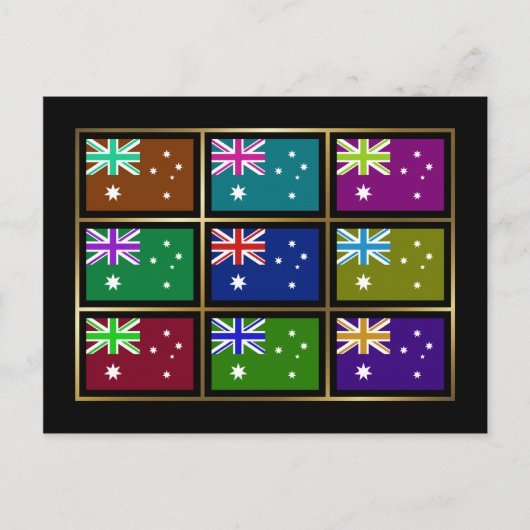 Australien Multihue Flags Postkarte (Vorderseite)