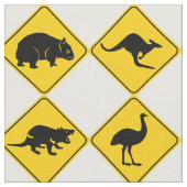 Australien Muster für Tiertransporte Stoff (Nahaufnahme)