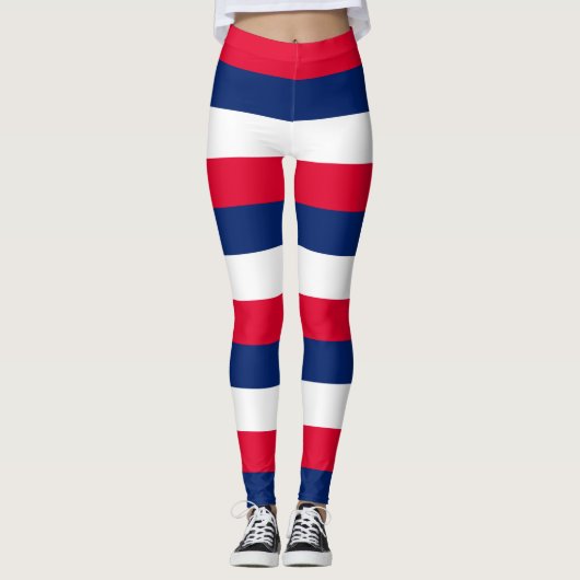 Australien Nationale Flaggenfarben Horizontal gest Leggings (Vorderseite)