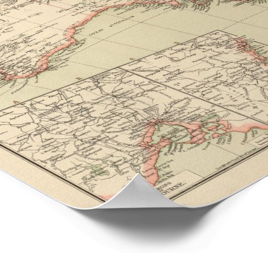 Australien, Neuseeland Poster (Ecke)