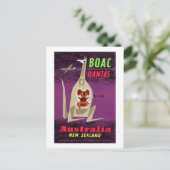 Australien Neuseeland Vintage Poster restauriert Postkarte (Stehend Vorderseite)