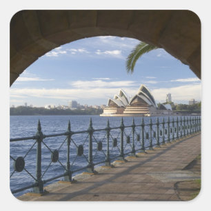 Australien, New South Wales, Sydney, Stein Quadratischer Aufkleber