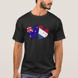 Australien Niederlande Herz Flag Australisches Hol T-Shirt