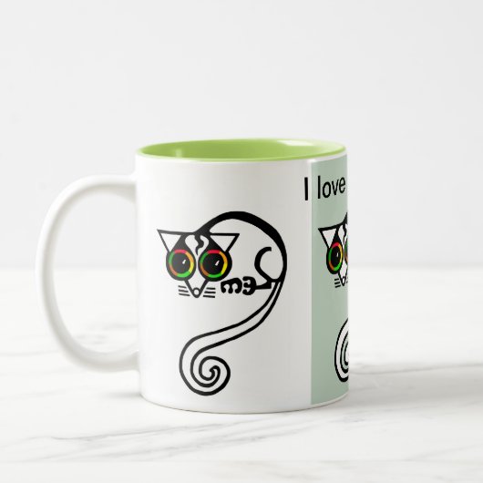Australien Niedlich I Liebe POSSUMS - Natur - Wild Zweifarbige Tasse (Links)