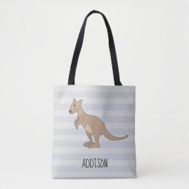 Australien Niedlich Kangaroo Doodle & Name Kids Di Tasche