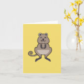 Australien - Niedliches QUOKKA - gefährdetes Tierg Karte (Gelbe Blume)
