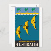 Australien Ocean Sea Fish Vintage Reise Postkarte (Vorne/Hinten)