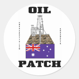 Australien Ölpflaster,Decal,Öl-Feldgeschenk,Öl,Gas Runder Aufkleber