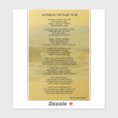 Australien: Ort, an dem der Aufkleber angebracht w (Blatt)