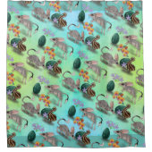 Australien Osterbilby mit Emu & Egg Duschvorhang (Vorderseite)