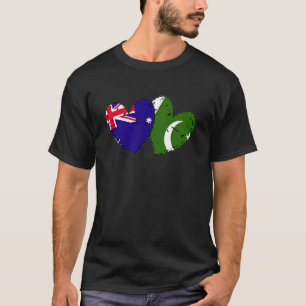 Australien Pakistan Herz Flaggen Australischer Pak T-Shirt