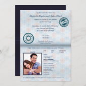 Australien-Pass-(übertragen) Hochzeits-Einladung Einladung (Vorne/Hinten)