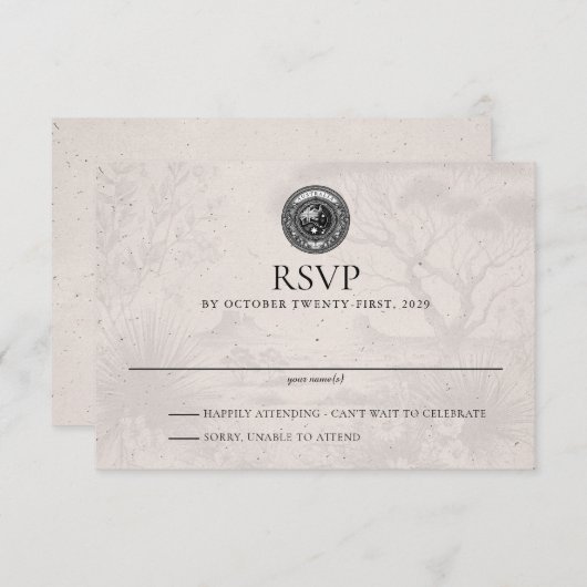 Australien Pass Wedding RSVP Card (Vorne/Hinten)