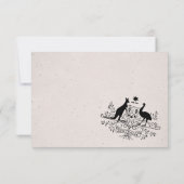 Australien Pass Wedding RSVP Card Karte (Rückseite)