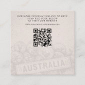 Australien Passport Wedding QR Begleitkarte (Vorderseite)