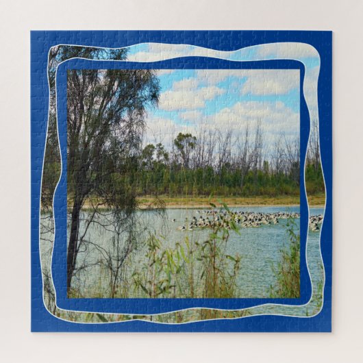 Australien Pelican Flock River Murray Puzzle (Vertikal)