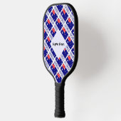 Australien - Personalisierte australische Flagge Pickleball Schläger (Links)